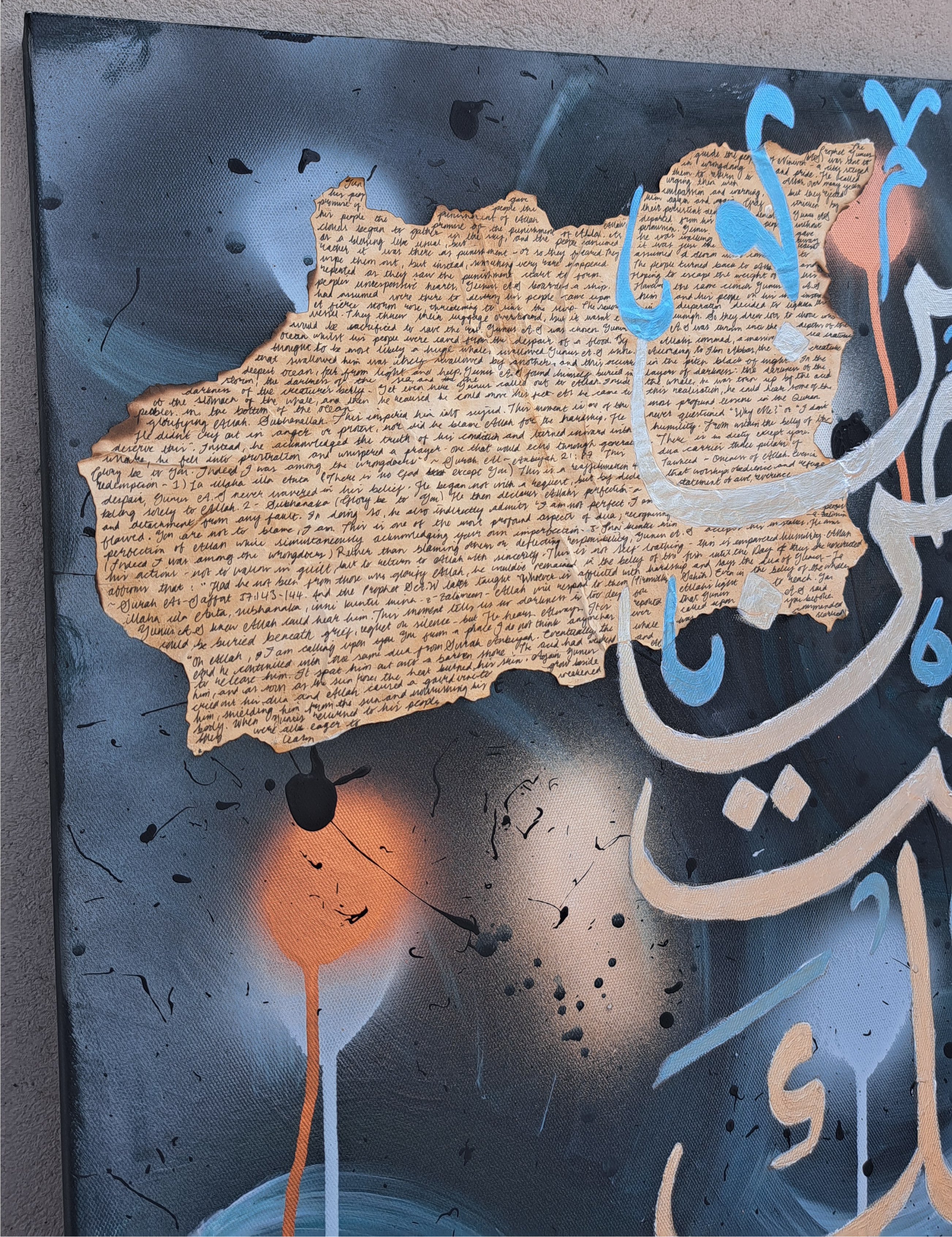 In the Depths of Mercy — Original Mixed Media Canvas