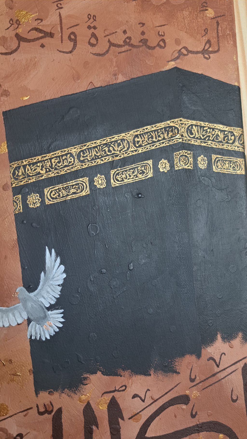 Two Doves, One Journey — Original A3 Acrylic Canvas